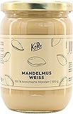 Mandelmus Weiß 500 g - Veganes Nussmus aus 100% Mandeln ohne Zusätze